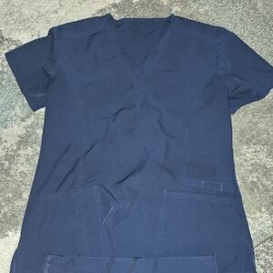 Nursing Navy Blue Scrub Top And Bottems